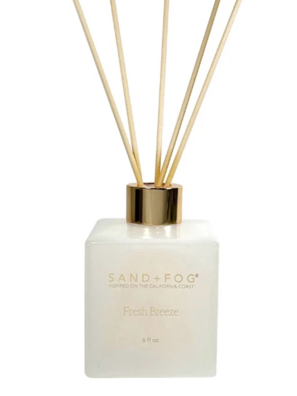 SAND+FOG Fresh Breeze Reed Diffuser - White & Gold Fresh Breeze